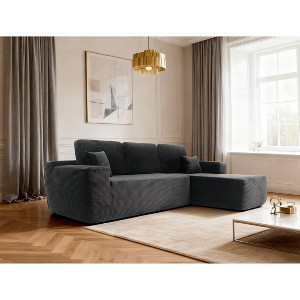 Racxily Cloud Sectional Sofa, L-Shape Chaise Modular Couch with Deep Seat for Living Room & Bedroom - 1 of 4