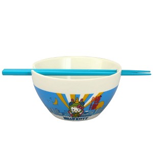 Hello Kitty Kaiju Ceramic 20 oz Ramen Bowl with Chopsticks - 1 of 4