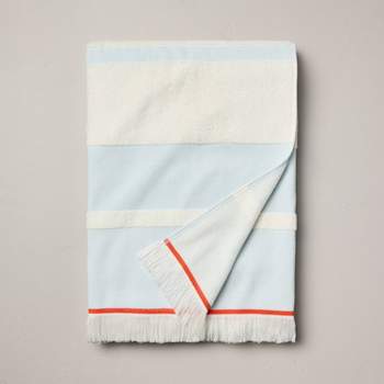 Stripe Beach Towel Light Blue/Cream/Red - Hearth & Hand™ with Magnolia