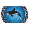 Earth Rugs Orca Printed Round Trivet – 10" Nautical Coastal Hot Pad - 2 of 3