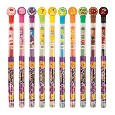 Scentco 10pk Scented Colored Smencils: Multicolored Art & Stationery Pencils, 2.05mm Point, Ages 4+