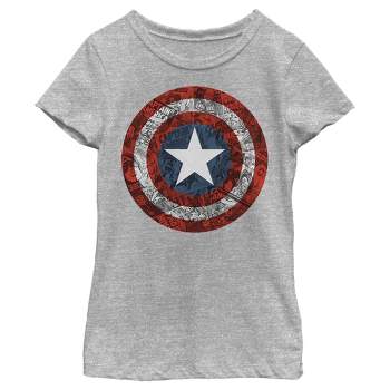 Girl\'s Marvel Captain America Charge Target : T-shirt