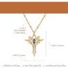 14K Gold Plated Charm Necklace – Dainty Bird, Cross, Heart & Moon Pendant for Women - 4 of 4