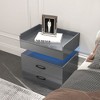 CAVINAS Modern Nightstand with Adjustable LED Strip Light 2-Drawer Bedside Table End Table for Bedroom - 2 of 4