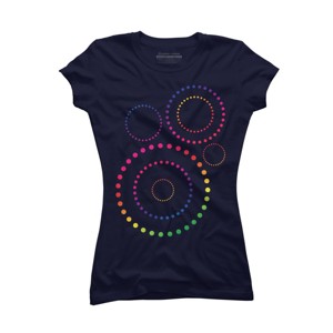 Adult Design By Humans Pride Inclusion Rainbow Circles By SpiritofWonderland T-Shirt - 1 of 2