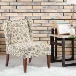 HomCom Upholstered Armless Accent Chair Leisure Side Chair with Wingback Design