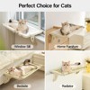 Mewoofun Pet Toy Window Sill Mount Cat Perch for Indoor Cats, Lounge Mount Pet Hammock with Hook, No Drilling or Suction Cup, White, 23.2"*14"*7" - 2 of 4