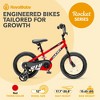 RoyalBaby Rocket Outdoor Children's Bicycle Sporty BMX-Style Kid Bike with Training Wheels, Reflectors, and Adjustable Seat - 3 of 4
