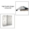 MAYEERTY Smooth Fiberglass Entry Door Classic style for Home's Front Entrance, Right Hand Inswing, White - 2 of 4