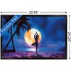 Trends International PD Moreno - Fine Art - Yoga Moonlight Beach Framed Wall Poster Prints - 3 of 4