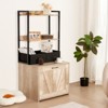 VEVOR Cat Litter Box Enclosure, Hidden Litter Box Furniture with 2 Storage Shelves & 2 Baskets, Wooden Cat Washroom Indoor - 2 of 4