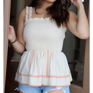 Women's Get it Together Smocked Top - Strut & Bolt - 1 of 4