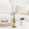Glass Taper Candle Holder - Modern Decorative Candlestick for Home, Office, Bedroom & Living Room - Elegant Tall Contemporary Accent Decor - 3 of 4