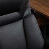 TiramisuBest 400lbs Black Faux Leather Executive Chair, Wide Seat, Adjustable Height - 3 of 4