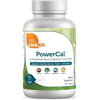 Zahler PowerCal, Calcium Supplement with Vitamin D, Promotes Healthy Bones Teeth and Gums, Certified Kosher - 120 Capsules