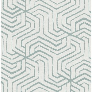 NuWallpaper Sage Farrow Peel and Stick Wallpaper: Removable Abstract PVC, 20.5" x 216", Multicolored, Self-Adhesive - 1 of 4
