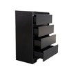 CAVINAS 4 Drawer Dresser Chest of Drawers Without Handle Modern Wooden Waterproof Dresser for Bedroom, Living Room, Office - 4 of 4