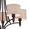 Franklin Iron Works La Pointe Oil Rubbed Bronze Pendant Chandelier 26" Wide Rustic Oatmeal Linen Shade 5-Light Fixture for Dining Room Kitchen Island - 3 of 4