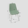 Dining Chairs Set of 4, Modern Accent Chairs, with Sturdy Black Metal Legs - 2 of 4