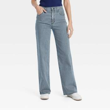 On 34th Plus Size Sailor High-Rise Wide-Leg Jeans, Created for