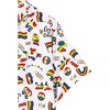LA LEELA Men's Summer Beach Shirt Hawaiian Short Sleeve Button Down Rainbow Flag Shirts for Men L White - 4 of 4
