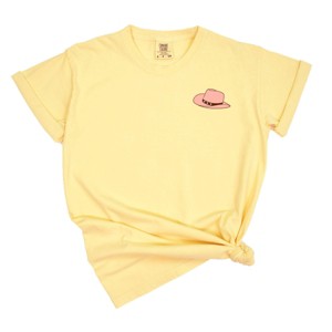 Simply Sage Market Yeehaw Made In The West Front And Back Garment Dyed Tee - 1 of 4