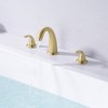 Sumerain 3 Hole Widespread Roman Tub Faucet Brushed Gold with with Brass Rough in Valve, High Flow - 2 of 4