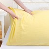 PiccoCasa Washed Microfiber Envelope Closure Brushed Body Pillowcase 1 Pc - 3 of 4