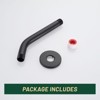 Cobbe Shower Arm with Flange and Teflon Tape, 6-Inches Wall Mounted Shower Pipe Arm Extension for Fixed Shower Head, Matte Black - 4 of 4