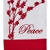 Patricia Heaton Home Berry Elegance Peace Embroidered Dishtowel - image 3 of 3