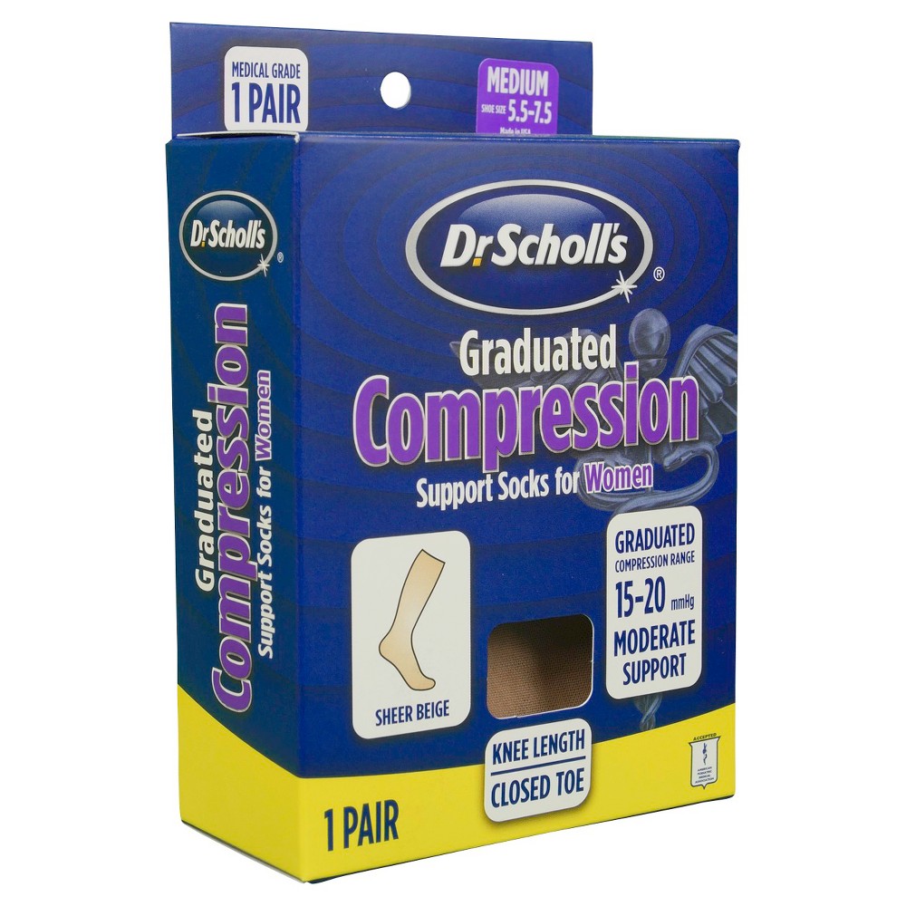 UPC 042825534773 product image for Dr Scholl's Women's Sheer Moderate Support Compression Medium Sock - | upcitemdb.com
