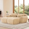 80'' Convertible Sectional Sofas with Chaise, Ottoman, 32D High-Density Sponge, and Anti-Slip Bottom Design - 3 of 4