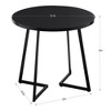 VECELO 31.5" Round Dining Table Modern Wood Grain Accent Table Coffee Table with Steel Legs Small Space End Table - image 3 of 4