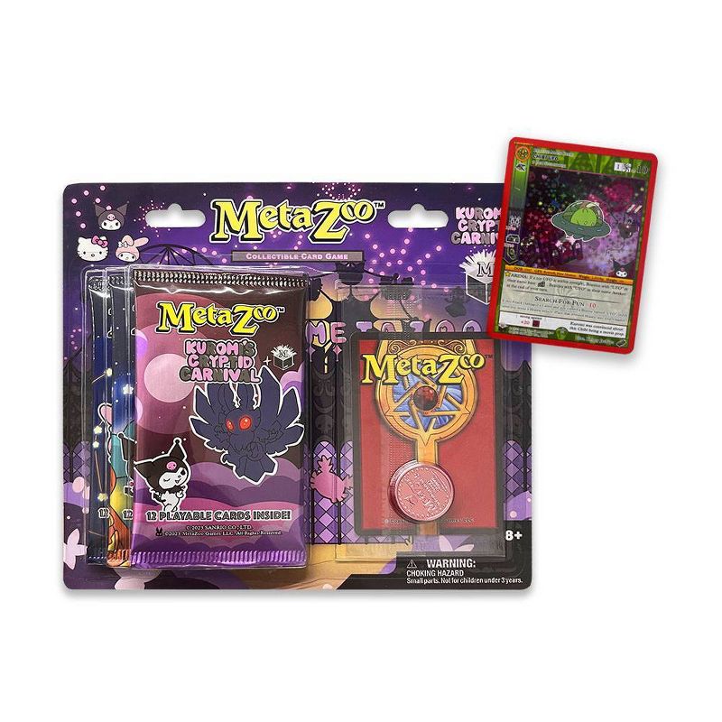 MetaZoo Collectible Card Game Kuromi&#39;s Cryptid Carnival 3 Pack Purple, 2 of 4
