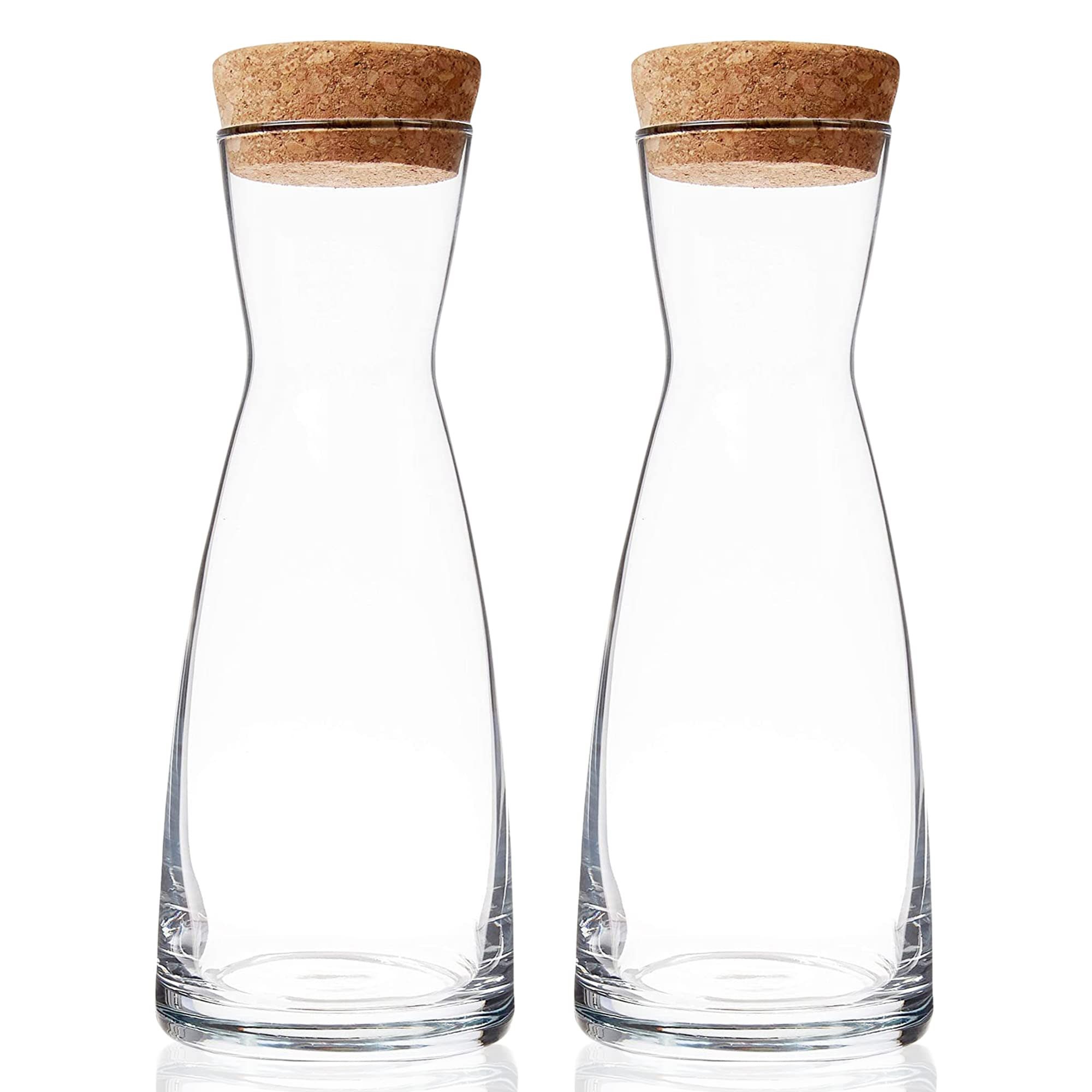 Carafe Set with Cork Lids, Set of 2