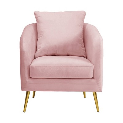 Zuri Accent Chair with Gold Legs Blush - Picket House Furnishings