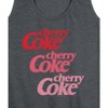Women's Coca-Cola Cherry Coke Ombre Logo Graphic Racerback Tank - Heather Charcoal - 1X - 2 of 4