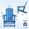 FONTOI Patio Accent Chair, Folding Adirondack Chair with Handles, Backyard Chair for Travel Camp Garden Beach - 2 of 4