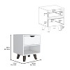 NicBex Nightstand with Drawer,Modern Side Table with Storage Space,Bedside Table for Bedroom,Living Room,Black/White - 3 of 4
