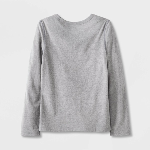 Paquete de 2 camisetas de manga larga adaptables para niños - Cat & Jack™ gris carbón/azul marino 2