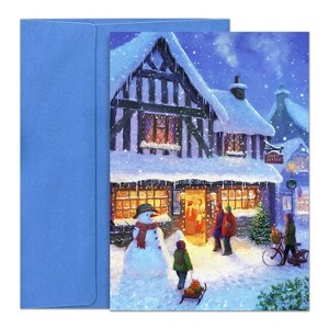 Masterpiece Studios Holiday Collection 16-Count Boxed Christmas Cards with Envelopes, 5.6" x 7.8", Postmarked Memories (979100) - 1 of 1