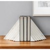 HomeRoots Set of Two 9" White Polyresin Decorative Bookends - 2 of 4