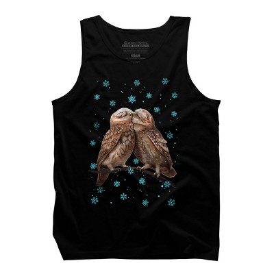 Men's Design By Humans Christmas owl By kodamorkovkart Tank Top