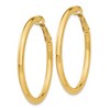 Black Bow Jewelry 3mm, 14k Yellow Gold Omega Back Round Hoop Earrings, 40mm (1 1/2 Inch) - 2 of 4