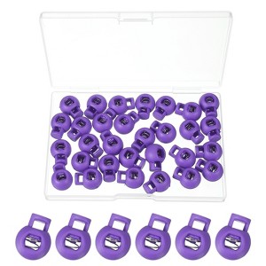 Unique Bargains Plastic Adjustable Draw String Clip Ends Spring-Loaded Buckle Round Cord Locks 30 Pcs - 1 of 3
