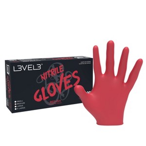 L3 Level 3 Nitrile Gloves - Professional Heavy Duty Disposable Gloves - Latex Free - Fits Snug - Box of 100 - 1 of 4