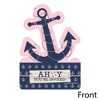 Big Dot of Happiness Ahoy - Nautical Girl - Shaped Fill-in Invitations - Baby Shower or Birthday Party Invitation Cards with Envelopes - Set of 12 - 2 of 4