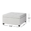 NicBex 35 Inch Square Storage Ottoman Bench with Birch Wood Legs for Bedroom,Living Room,Entryway - 3 of 4