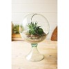 Circular Glass Display Table with Metal Frame by Kalalou - 2 of 3