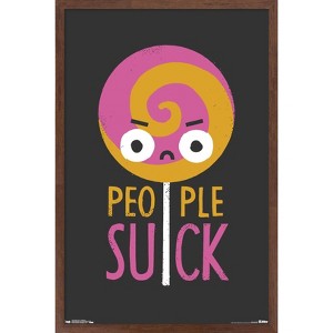 Trends International David Olenick - People Suck Framed Wall Poster Prints - 1 of 4
